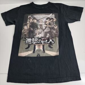 Attack on Titan Season 3 Anime TV Series Dual Sided Black Tee Shirt Men's Size M